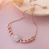Elegant Cuban Chain Sterling Silver Pull Chain Adjustable Bracelet