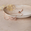 Minimal Infinity Rose Gold Plated Sterling Silver Pull Chain Adjustable Bracelet