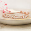 Randomly Blinging Rose Gold Plated Sterling Silver Adjustable Bracelet