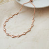 Stationed Shine Rose Gold Plated Sterling Silver Adjustable Bracelet
