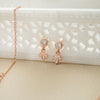 Charming Leaves Rose Gold Plated Sterling Silver Drop Earrings