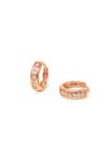 Classic Beauty Rose Gold Plated Sterling Silver Hoop Earrings