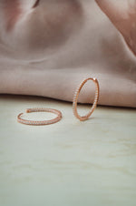 Hoopla Hoop Rose Gold Plated Sterling Silver Hoop Earrings