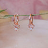 Detachable Heart Charm Rose Gold Plated Sterling Silver Hoop Earrings