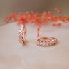 Elegant Deco Rose Gold Plated Sterling Silver Hoop Earrings
