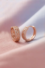 Lumière Rose Gold Plated Sterling Silver Hoop Earrings