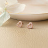 Tiny Hearts Rose Gold Plated Sterling Silver Stud Earrings