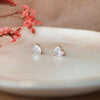 Lovable Heart Solitaire Rose Gold Plated Sterling Silver Stud Earrings