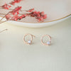 Circle With A Spark Rose Gold Plated Sterling Silver Stud Earrings