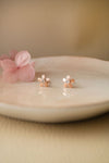 Cute Little Flower Gold Plated Sterling Silver Stud Earrings