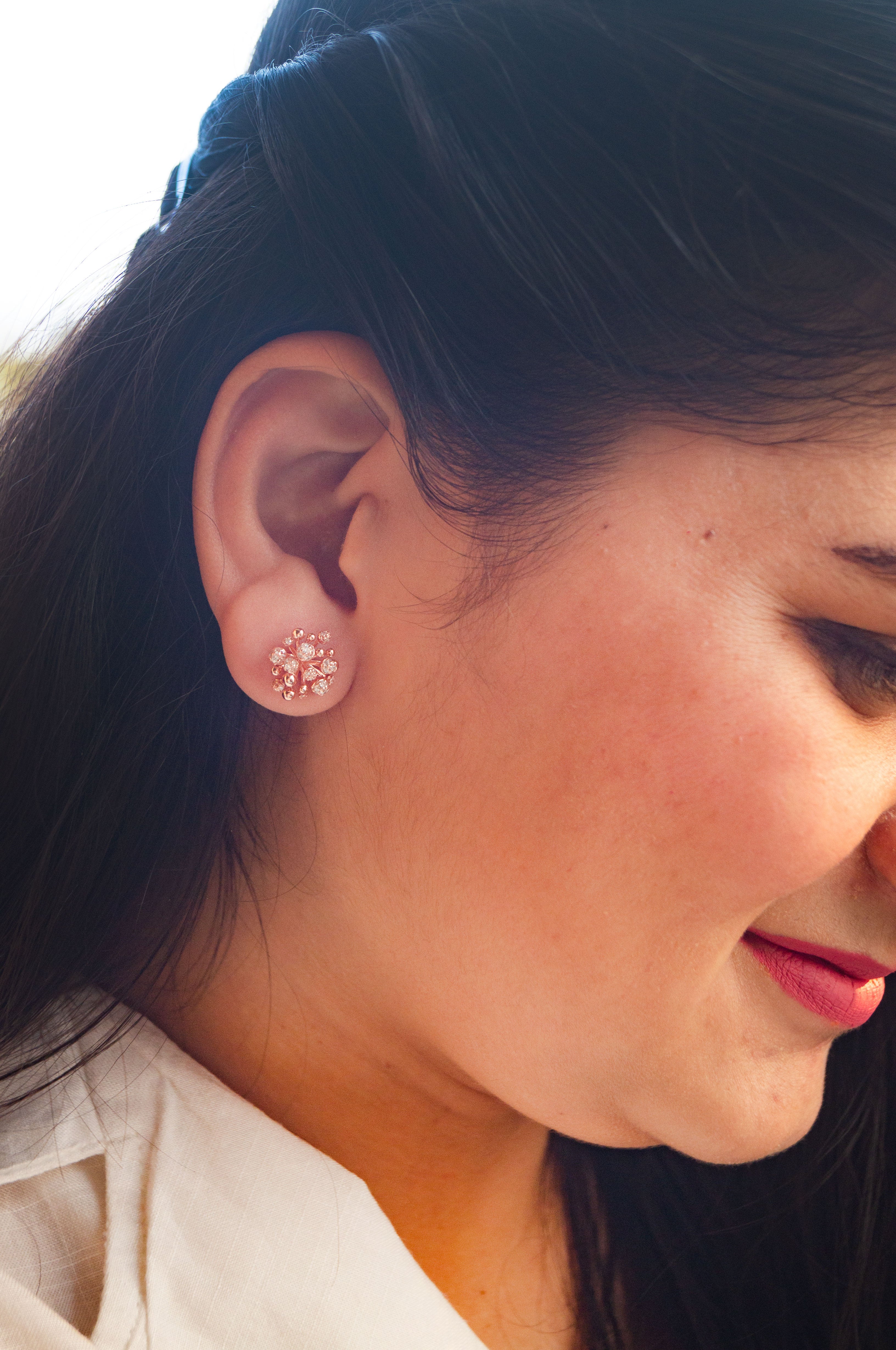Rose statement deals earrings
