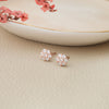 Little Sparkle Cluster Rose Gold Plated Sterling Silver Stud Earrings