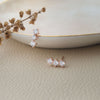Triple Blinging Line Rose Gold Plated Sterling Silver Stud Earrings
