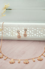 Sun Shine Charms Rose Gold Plated Sterling Silver Stud Earrings