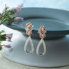Garden Of Happiness Silver & Rose Gold Plated Sterling Silver Stud Earrings