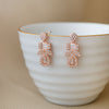 Deco Bling Rose Gold Plated Sterling Silver Drop Earrings