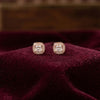 Ethereal Halo Solitaire Rose Gold Plated Sterling Silver Stud Earrings