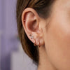 Hearty Bling Sterling Silver Second Stud Earrings