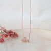 Moving Towards Love Rose Gold Plated Sterling Silver Chain Necklace