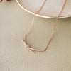 Smile With Your Heart Rose Gold Plated Sterling Silver Chain Necklace