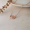 Interlinked With A Spark Rose Gold Plated Sterling Silver Chain Necklace
