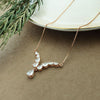 Shinning Drops Rose Gold Plated Sterling Silver Chain Necklace
