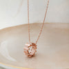 Tetris Ringlet Rose Gold Plated Sterling Silver Chain Necklace