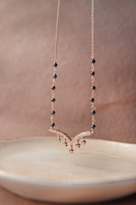 Star Charmer Rose Gold Plated Mangalsutra Chain Necklace