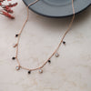 Charming Bling Charms Rose Gold Plated Sterling Silver Mangalsutra Necklace