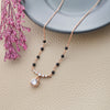 Blinging Solitaire Rose Gold Plated Sterling Silver Mangalsutra Necklace