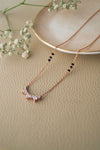 Blinging Smile Rose Gold Plated Sterling Silver Mangalsutra