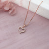 Tiny Heart Rose Gold Plated Sterling Silver Pendant