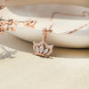 Pretty Crown Rose Gold Plated Sterling Silver Pendant