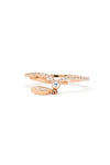 Elegantly Charming Rose Gold Plated Sterling Silver Adjustable Ring