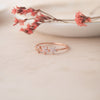 Triple Flower Rose Gold Plated Sterling Silver Delicate Ring