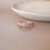 Flower Clusters Trail Rose Gold Plated Sterling Silver Delicate Ring
