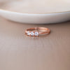 Triple Bling Rose Gold Plated Sterling Silver Rings