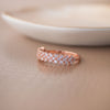 Tetris Game Rose Gold Plated Sterling Silver Ring