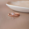 Ornate Glam Rose Gold Plated Sterling Silver Rings