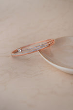 Mordern Sparkle Rose Gold Plated Sterling Silver Bracelet