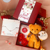 Romantic Love Bouquet Valentine Gift Box with Silver Bracelet