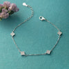 Edgy Station Sterling Silver Chain Bracelet