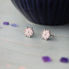 Snow Flake Sterling Silver Stud Earrings