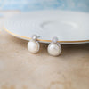 Pearl With A Bling Sterling Silver Stud Earrings