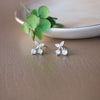 Sparkling Cherry Sterling Silver Stud Earrings