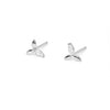 Trio Flower Sterling Silver Stud Earrings