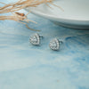 Blinging Triangle Sterling Silver Stud Earrings