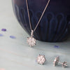 Snow Flake Sterling Silver Pendant Set