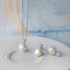 Pearl With A Bling Sterling Silver Pendant Set