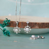 Victorian Ornate Pearl Sterling Silver Pendant Set